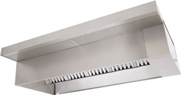Wall Canopy Exhaust Hood with Front Perforated Supply Plenum